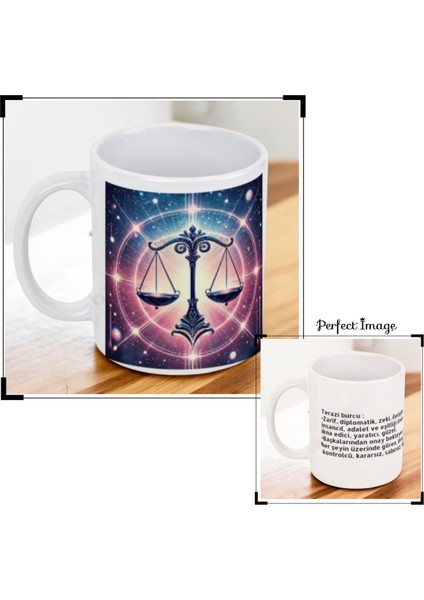 Burc Açıklamalı Kupa Bardak - Terazi