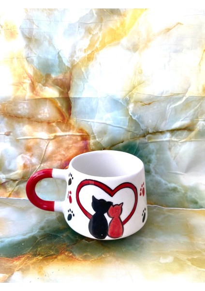 Kazan Modelli Kedi Tasarımlı Kupa Bardak
