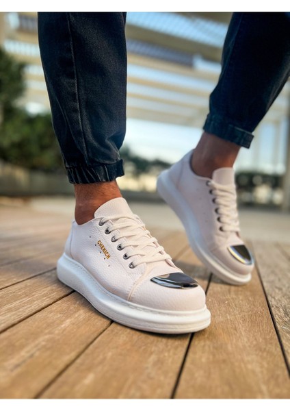 J175 Mirror Ortopedik Taban Günlük Cilt Erkek Sneaker Spor Ayakkabı Cbt Beyaz fırsatları