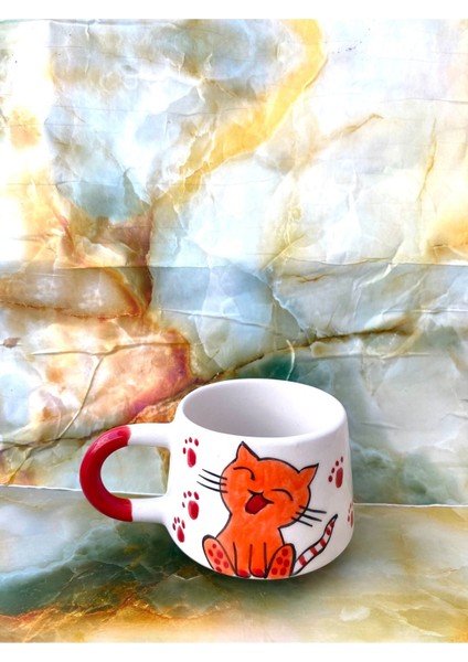 Kazan Modelli Kedi Tasarımlı Kupa Bardak