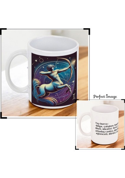 Burc Açıklamalı Kupa Bardak - Yay