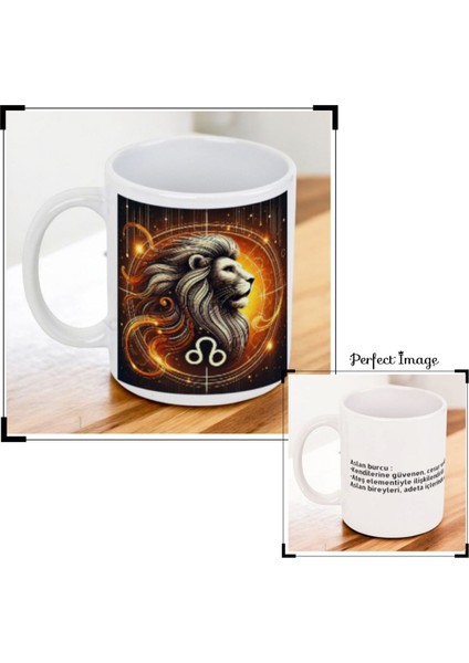 Burc Açıklamalı Kupa Bardak - Aslan