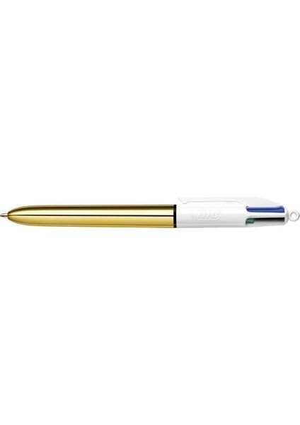 4 Colours Shine Altın Gövde Tükenmez Kalem 12&apos;li Kutu, 4 Renk (Mavi, Siyah,yeşil ve Kırmızı), 1.0 Mm. Uç fiyatları