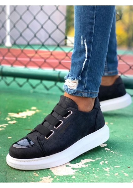 J251 Mirror Ortopedik Taban Günlük Cilt Erkek Sneaker Spor Ayakkabı Cbt Siyah modelleri