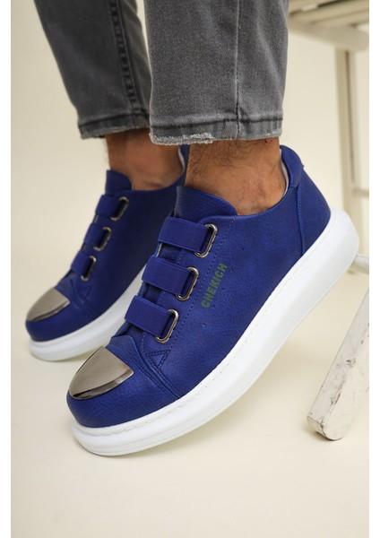 J251 Mirror Ortopedik Taban Günlük Cilt Erkek Sneaker Spor Ayakkabı Cbt Mavi