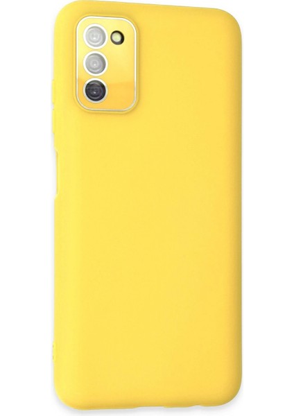 Samsung Galaxy A03S Kılıf Lansman Glass Kapak - Sarı Svlrs fiyatları