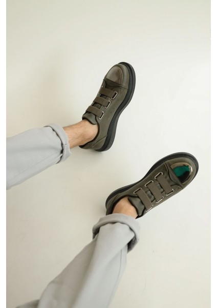 J251 Mirror Ortopedik Taban Günlük Cilt Erkek Sneaker Spor Ayakkabı Cst Haki fiyatları