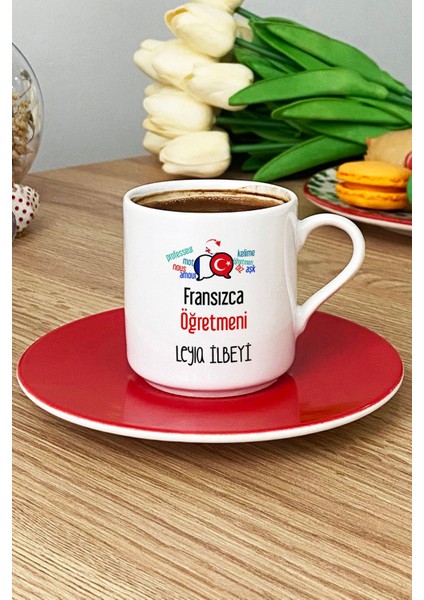 Kişiye Özel Fransızca Öğretmeni ve Türk Kahvesi Fincanı, Öğretmenler Günü Hediyesi fırsatları