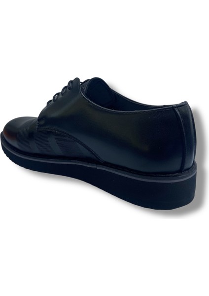 Siyah Mat Özel Baskı Detaylı Bağcıklı Nişan Düğün Özel Günler Damatlık Klasik Erkek Ayakkabı fırsatları