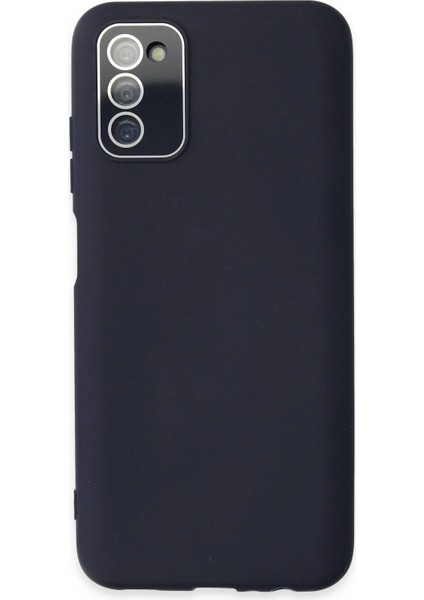 Samsung Galaxy A03S Kılıf Lansman Glass Kapak - Lacivert Svlrs