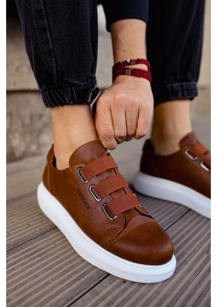 J253 Mirror Non Ortopedik Taban Günlük Cilt Erkek Sneaker Spor Ayakkabı Cbt Taba