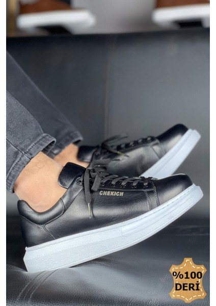 J257 Estrella Ortopedik Taban Günlük Hakiki Cilt Deri Erkek Sneaker Spor Ayakkabı Cbt Siyah fiyatları