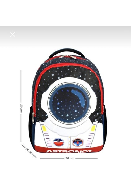 Astronot Baskılı Erkek Sırt Okul Çantası-2'li Set (Yeni Sezon) modelleri