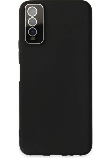Vivo Y11S Kılıf Lansman Glass Kapak - Siyah Svlrs