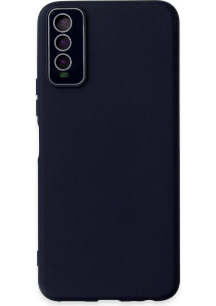 Vivo Y11S Kılıf Lansman Glass Kapak - Lacivert Svlrs
