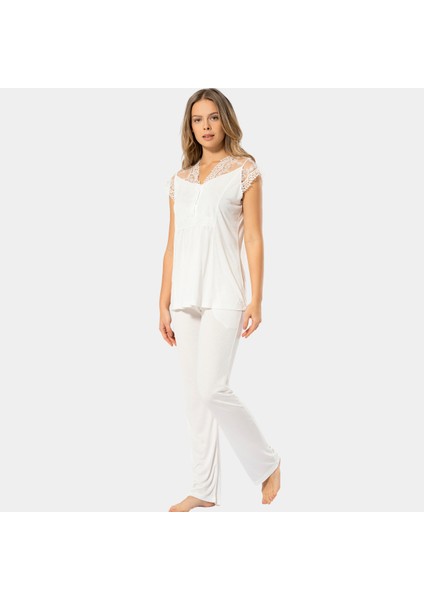 Kadın Lohusa Pijama Takımı 3294/KREM modelleri