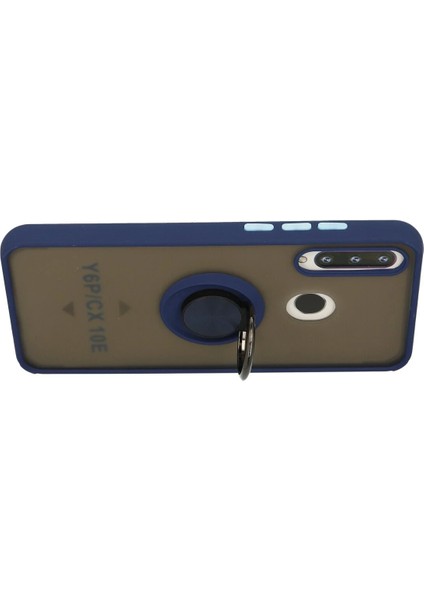 Huawei Y6P Kılıf Montreal Yüzüklü Silikon Kapak - Lacivert Svlrs modelleri