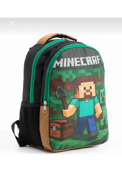 Minecraft Baskılı Erkek Sırt Okul Çantası-2'li Set (Yeni Sezon) modelleri