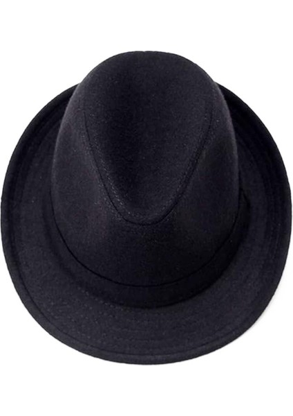 Çocuk Boy Siyah Kumaş Fötr Şapka Gösteri Şapkası Michael Jackson Şapkası 54 No NessiWorld