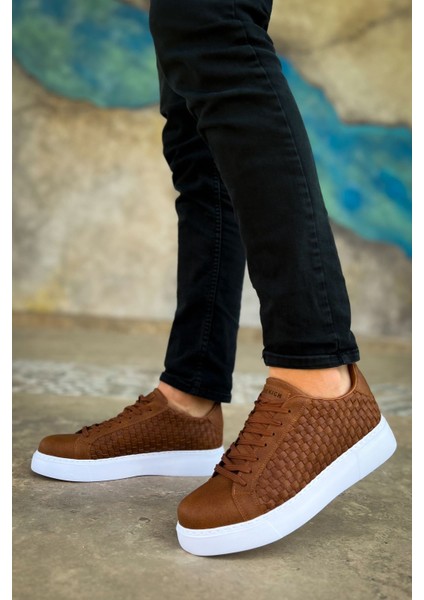 J203 Maglieria Ortopedik Taban Günlük Cilt Erkek Sneaker Spor Ayakkabı Cbt Taba modelleri