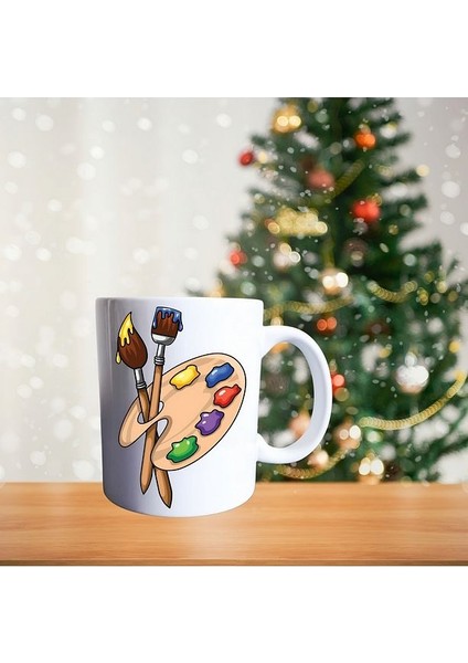 Ressam - Boyacı Garfield Komik Kedi Çizgi Karakter Porselen Kupa fiyatları