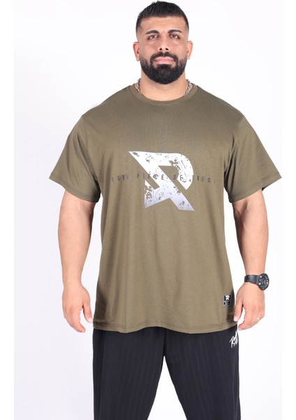 Oversize - Your Tshirt Piece Erkek Rahat Kalıp Sporcu Tişört - Fitness & Spor Giyim - %100 Pamuklu Kumaş