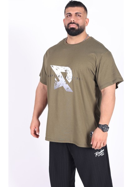 Oversize - Your Tshirt Piece Erkek Rahat Kalıp Sporcu Tişört - Fitness & Spor Giyim - %100 Pamuklu Kumaş fırsatları