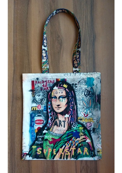 Pop Art - Mona Bez Plaj ve Omuz Çantası