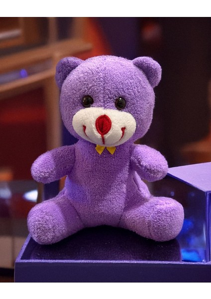 Romantik Hediye Sevgiliye 25CM Mor Ayıcık Çelik Kalp Kolye Aşk Çeki ve Aşkpirin Hediye Kutusu fiyatları