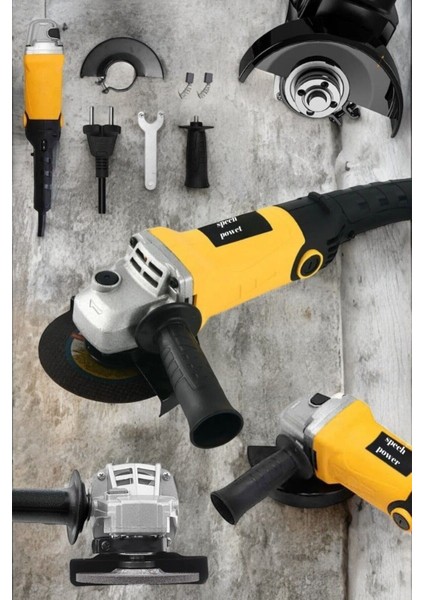 4100W Bakır Sargılı Taşlama Makinesi, Ayarlı Devri, 115 mm Spiral Kesme ve Taşlama Aracı