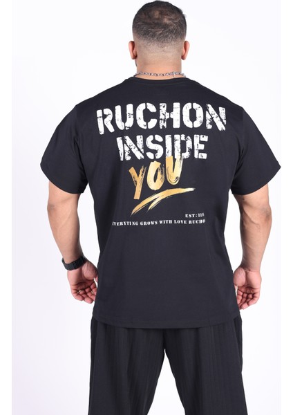 Oversize - Tshirt Inside You Erkek Rahat Kalıp Sporcu Tişört - Fitness & Spor Giyim - %100 Pamuklu Kumaş fiyatları