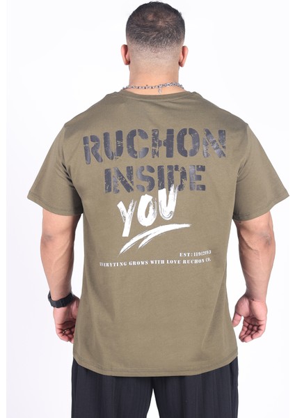 Oversize - Tshirt Inside You Erkek Rahat Kalıp Sporcu Tişört - Fitness & Spor Giyim - %100 Pamuklu Kumaş fiyatları