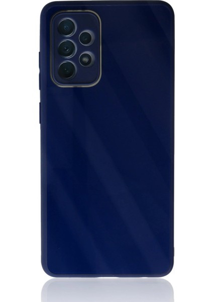 Samsung Galaxy A53 5g Kılıf Glass Kapak - Lacivert Svlrs