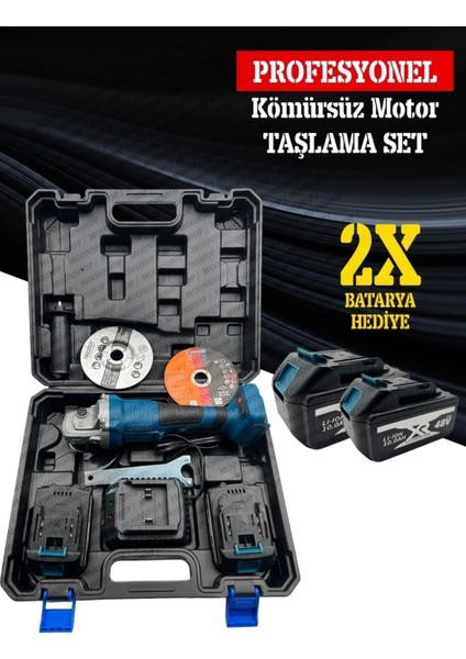Taşlama Makinesi 125MM 48V 5AH Li-Ion, Portatif ve Güçlü Şarjlı Taşlama Aracı fırsatları