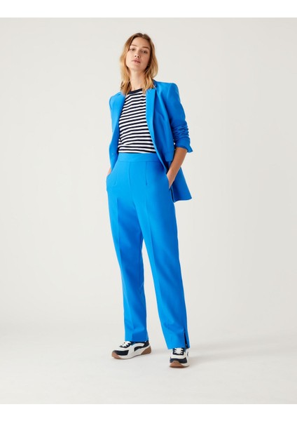 Fermuar Detaylı Straight Leg Pantolon