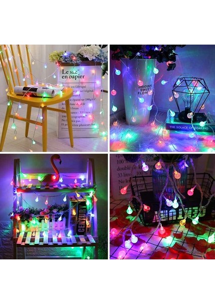 Vıp Kalite Renkli Kristal Top LED Işık Crystal LED Light Ball Yılbaşı Ağacı Işığı Renkli Noel Işığı modelleri