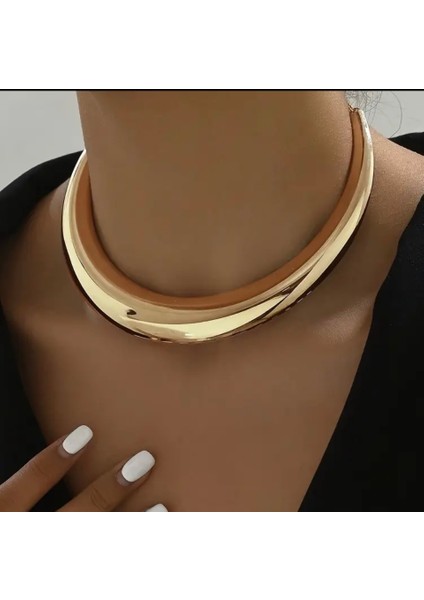 Altın Kaplama Gold Choker Kolye