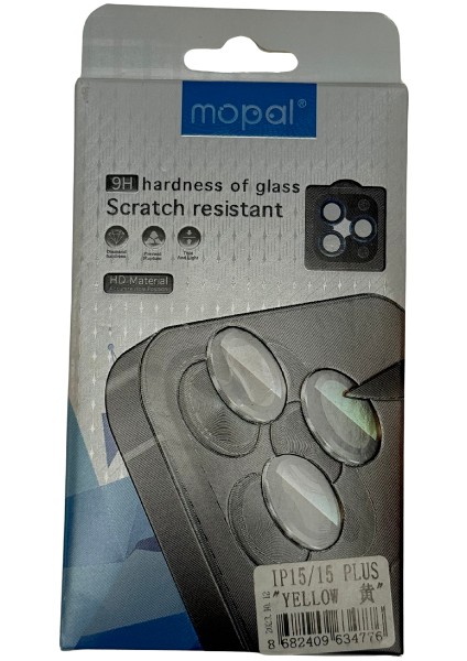 iPhone 15 / 15 Plus Lens Koruma Sarı