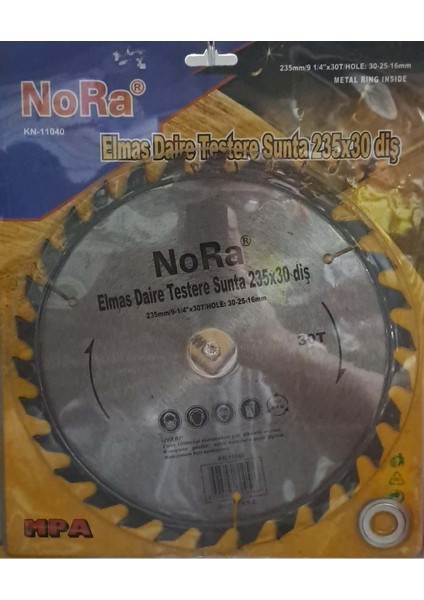Ahşap Daire Testere 235 Mm, 30 T, 30-25-16 Mm, 30 Diş, Dayanıklı ve Kullanışlı fiyatları