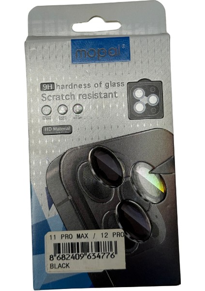 iPhone 11 Pro Max / 12 Pro Siyah Lens Koruma