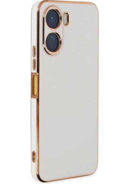 Vivo Y16 Kılıf Volet Silikon - Beyaz Mrayd