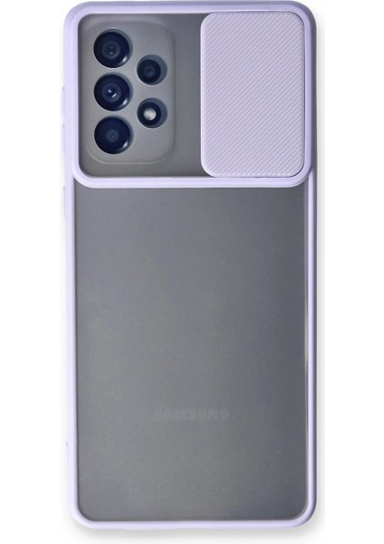 Samsung Galaxy A33 5g Kılıf Palm Buzlu Kamera Sürgülü Silikon - Lila Svlrs