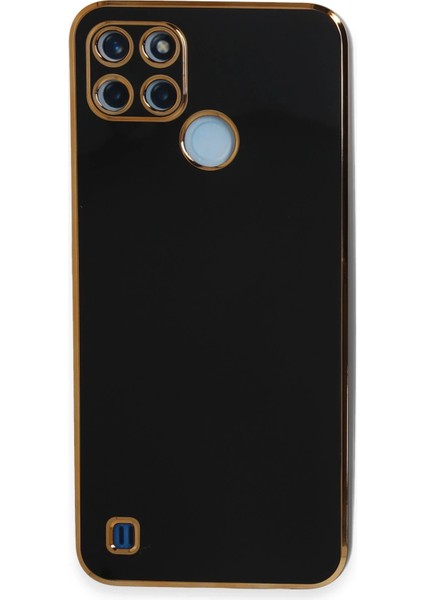 Realme C25Y Kılıf Volet Silikon - Siyah Mrayd
