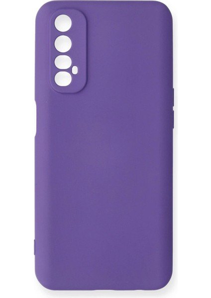 Realme 7 Kılıf Nano Içi Kadife Silikon - Mor Svlrs
