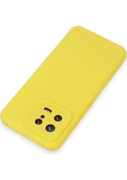 Xiaomi Mi 13 Kılıf Nano Içi Kadife Silikon - Sarı Svlrs modelleri