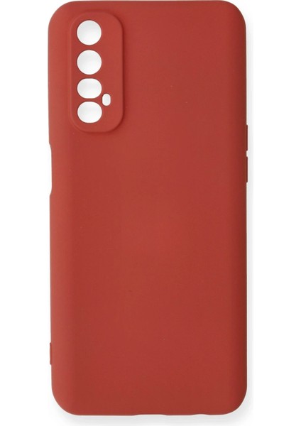 Realme 7 Kılıf Nano Içi Kadife Silikon - Kiremit Svlrs