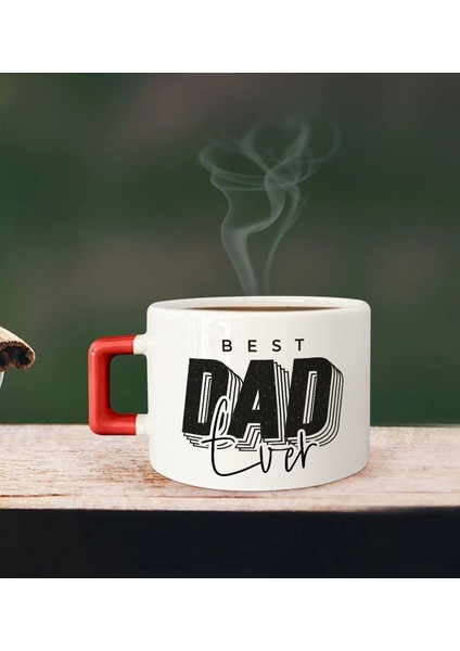 Özel Tasarımlı Kırmızı Kulplu Çay ve Kahve Fincanı, 3'lü Set fiyatları