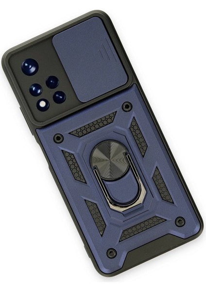 Xiaomi Poco M4 Pro 5g Kılıf Pars Lens Yüzüklü Silikon - Lacivert Svlrs modelleri