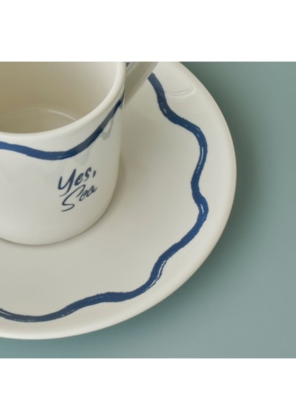 Mavi 2'li Porselen Kahve Fincanı Seti, 90 Cc, Şık ve Zarif Tasarım fiyatları