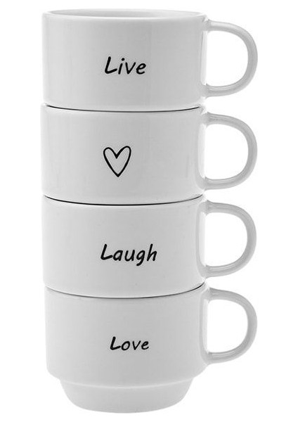 Beyaz 4 Kişilik 100 ml Kahve Fincanı Takımı, Şık ve Kullanışlı Set fırsatları